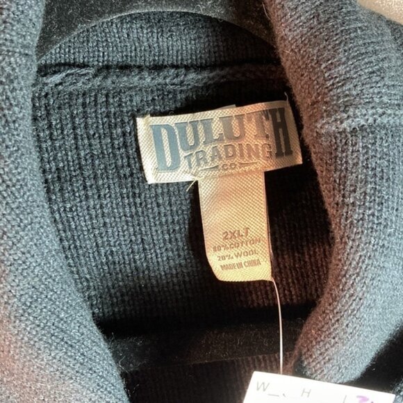 Black warm and cozy Duluth 2XLT cotton sweater. I mean, really snuggly! 131 - Picture 2 of 6